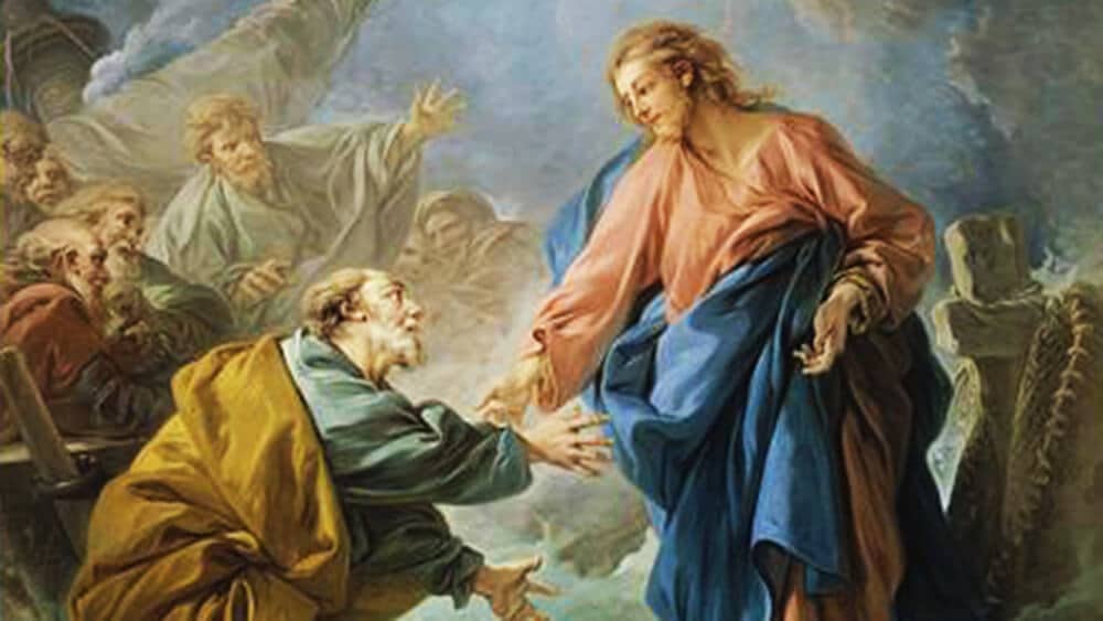 Bild: Christus rettet den untergehenden Petrus François Boucher / Public domain