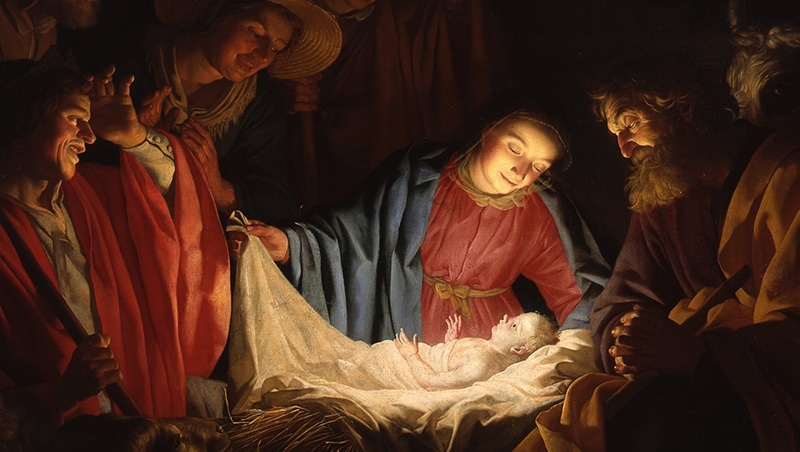 Anbetung der Hirten (1622) von Gerard van Honthorst | Gerard van Honthorst, Public domain, via Wikimedia Commons