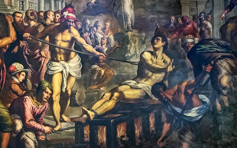 Das Martyrium vom heiligen Laurenz | Bild: Palma il Giovane, Public domain, via Wikimedia Commons