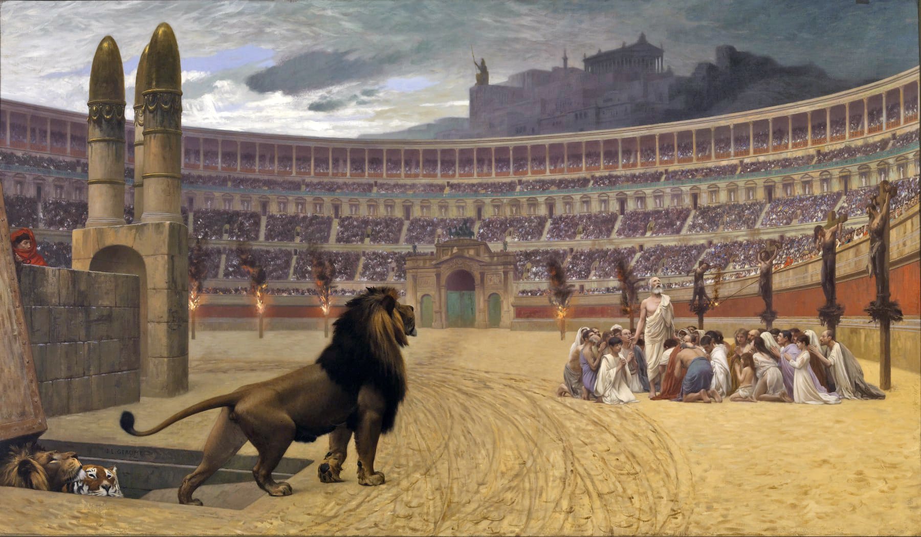 Das letzte Gebet der christlichen Märtyrer, von Jean-Léon Gérôme (1883) | Public domain, via Wikimedia Commons