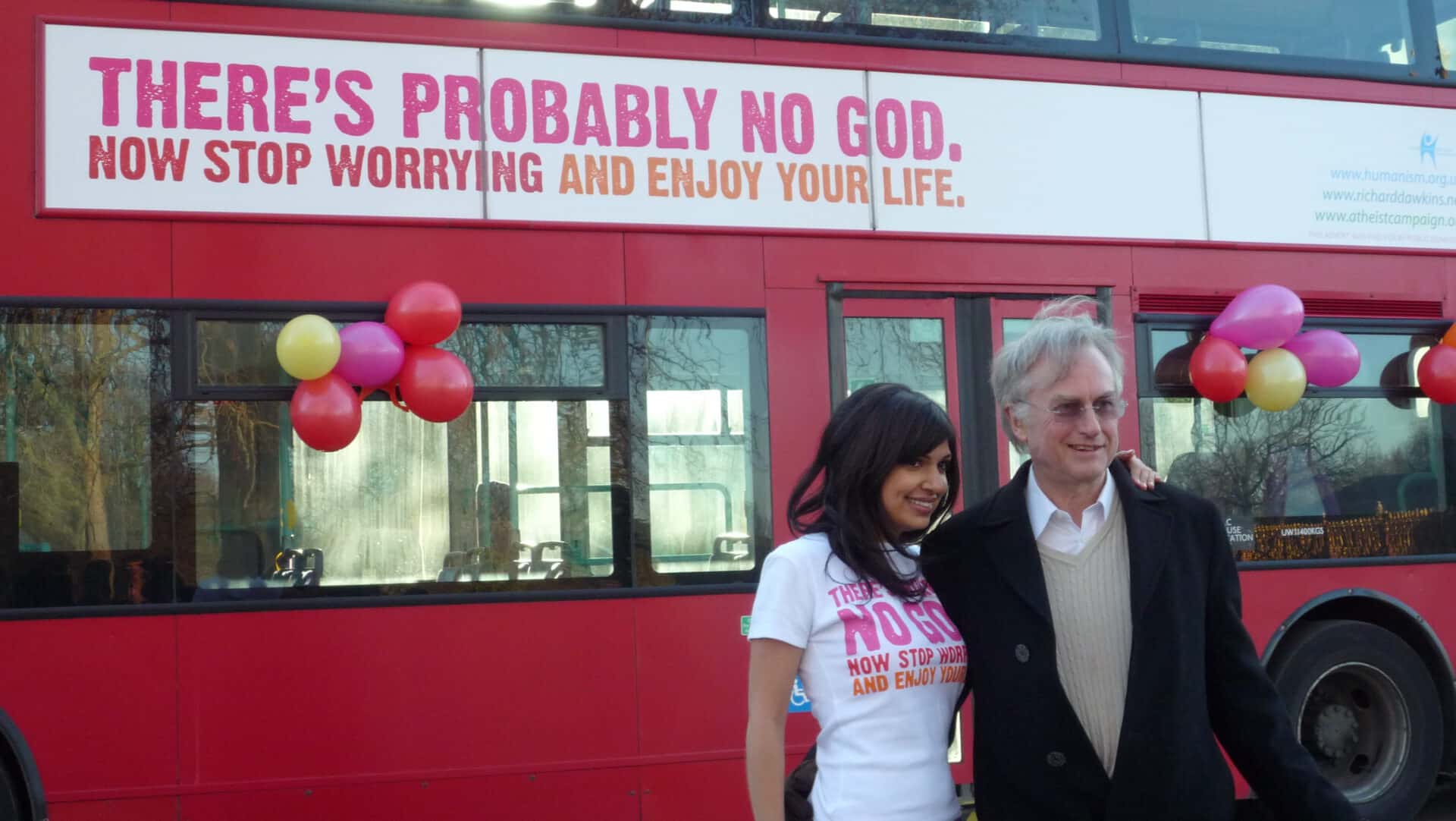 Ariane Sherine und Richard Dawkins bei der 